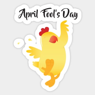 Dancing Chick in your Farm - Happy April Fool's Day Sticker